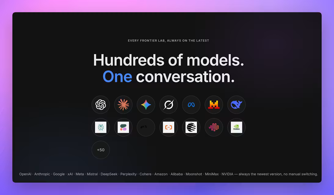 AllAiThink Übersicht mit mehreren AI Models