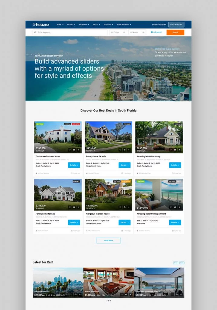 15+ Top Immobilien WordPress Themes für 2019 Websites 45 Houzez Modern Real Estate theme for WordPress