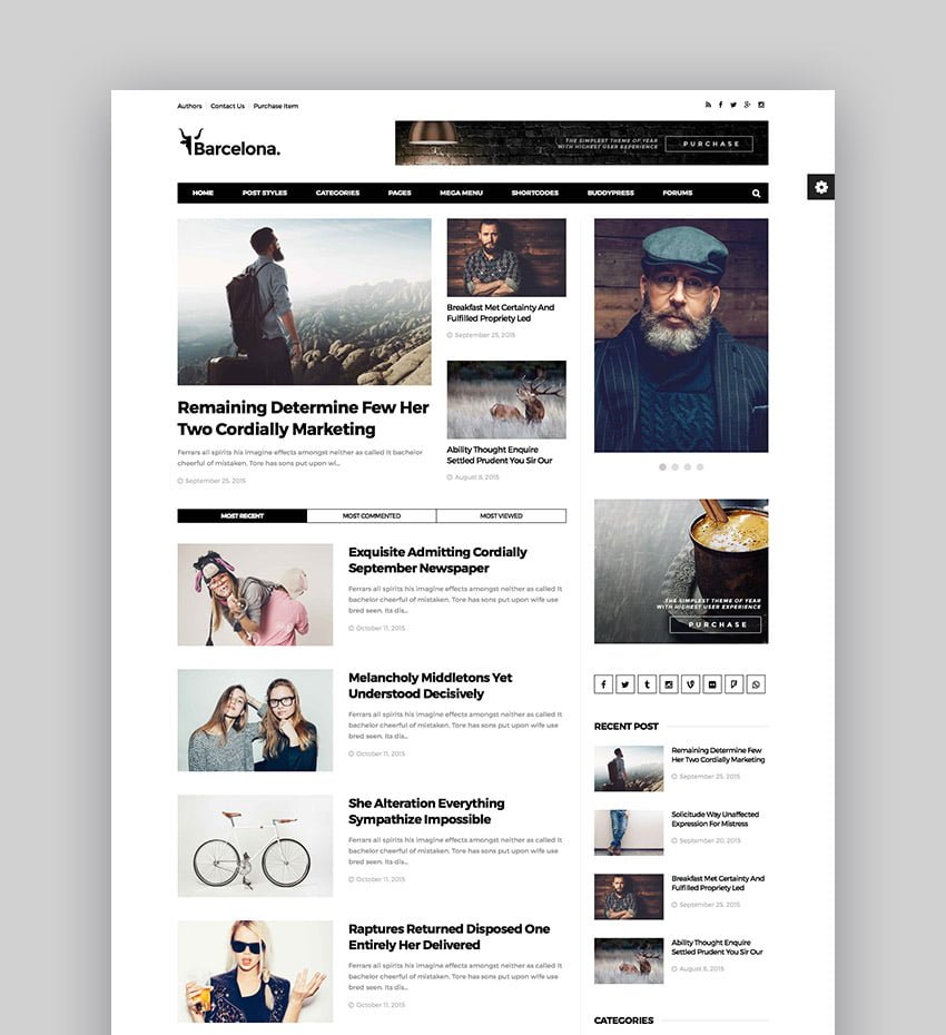 Barcelona - Clean News Magazine WordPress Theme