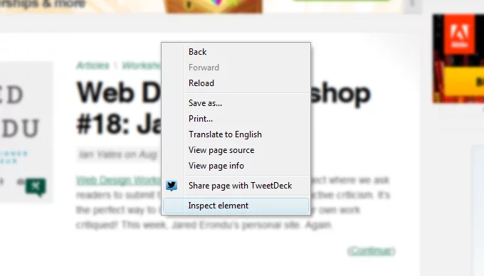 einfacher HTML / CSS-Workflow mit den Chrome Developer Tools 13 Open Chrome Developer Tools