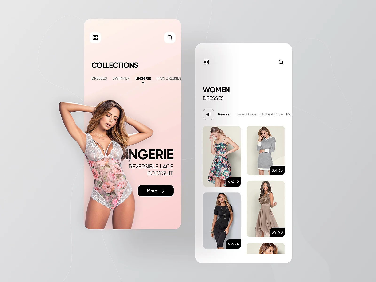 Online Shop mobile version