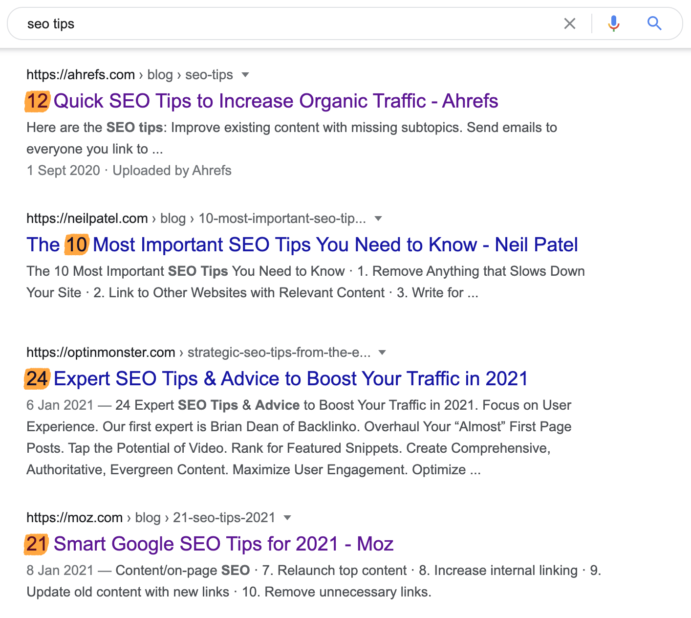 SEO-Grundlagen: Anleitung für Anfänger zum SEO-Erfolg 64 SEO-Tipps Suchanfrage