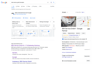 BEK Sichtbarkeit Google