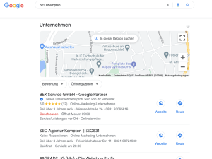 BEK Google Maps Erstansicht 