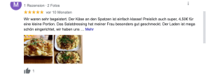 Google Bewertungen (Beispiel) Spatz